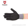 Hespax CE Approved 13 Gauge Sandy Nitrile Gloves